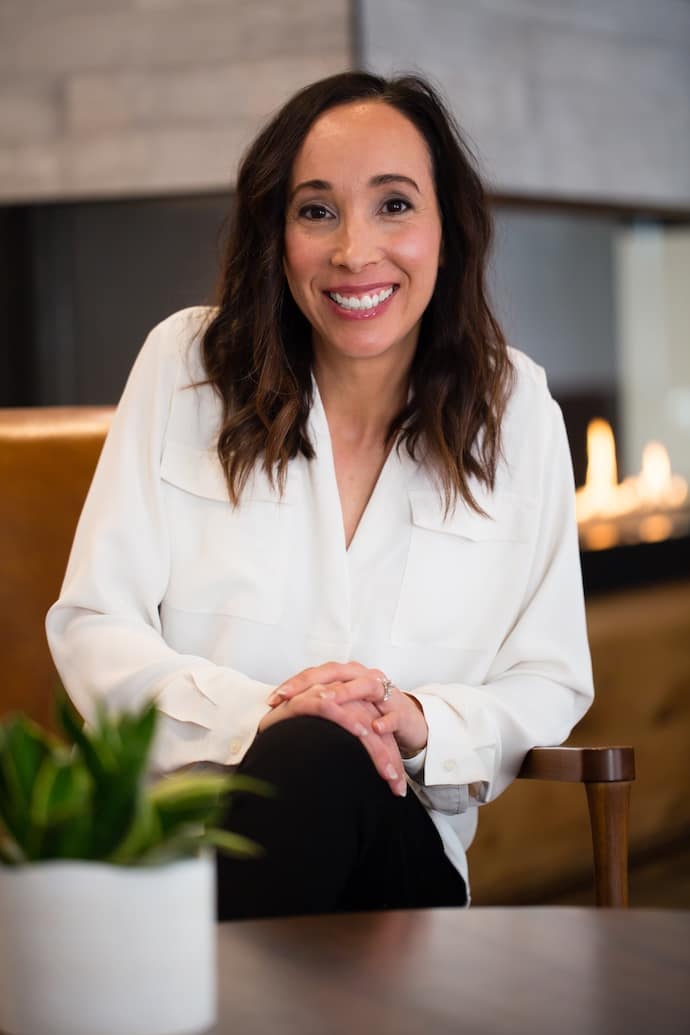 Nicole Salemi seated for a consultation